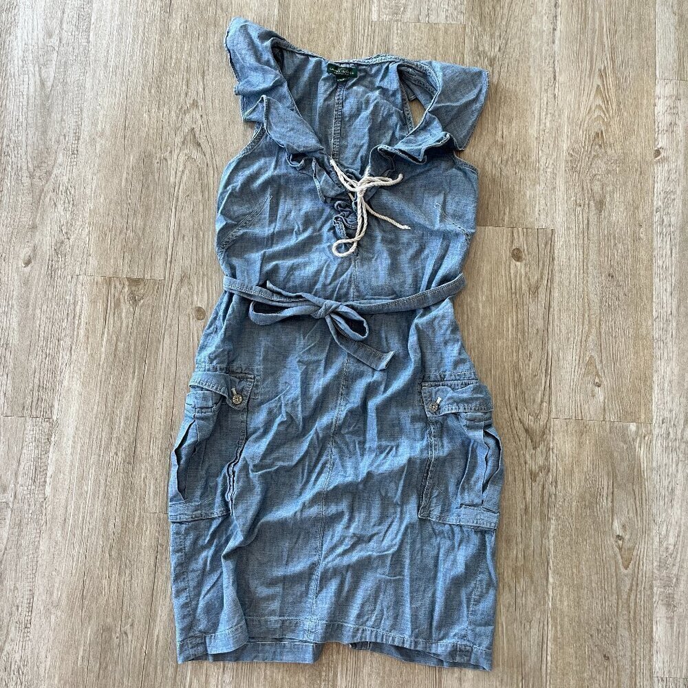 Womens Lauren Ralph Lauren Denim Mini Dress - 8